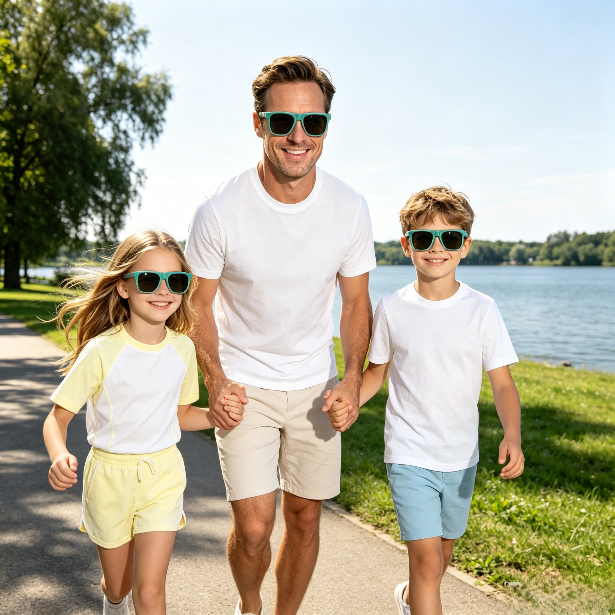 Family Set | Portable TR90 Foldble Injection Kids Sunglasses for kids and parents