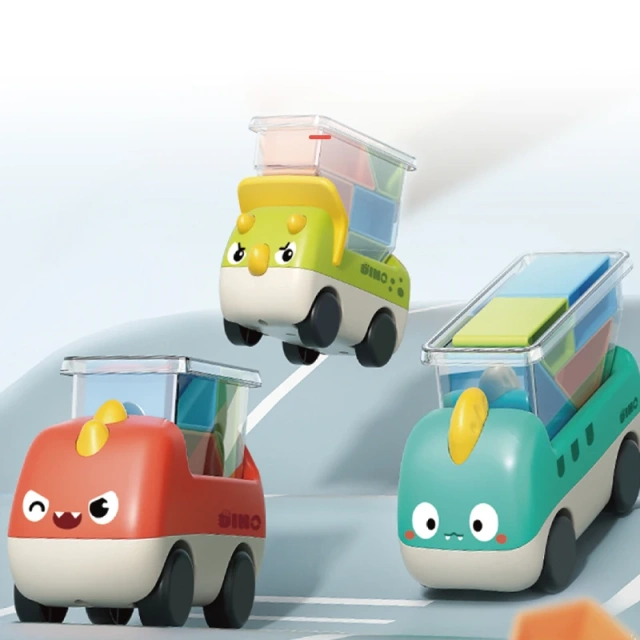 mini plastic dinosaur truck toy building block truck toy educational block toy for kids