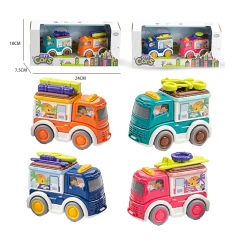 2PCS plastic pull back touring cars toy set mini cartoon cars for children
