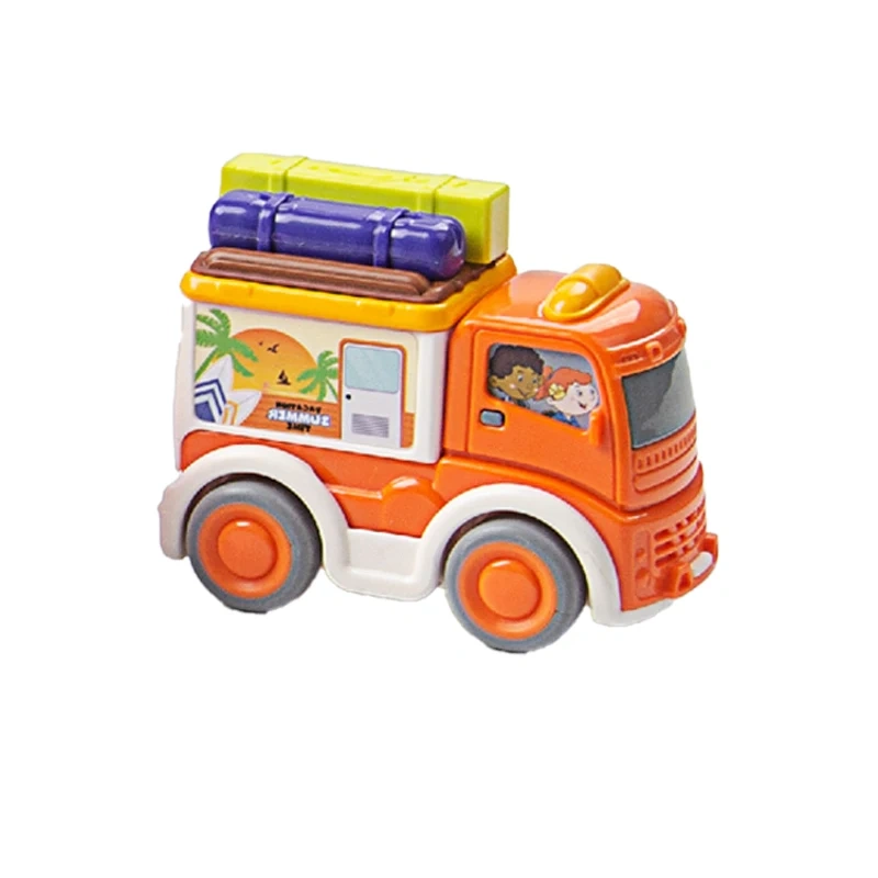 2PCS plastic pull back touring cars toy set mini cartoon cars for children