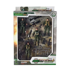 Plastic military soldier action figure toys educational army toy set with gun for kids