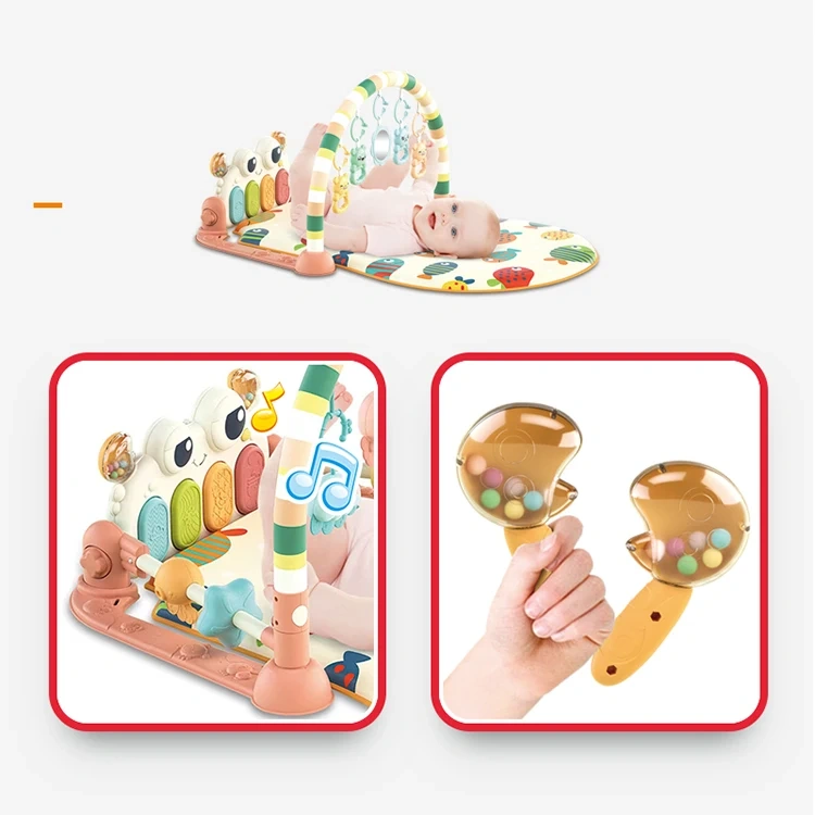 Baby play mat with piano toy set baby gym toy set with music toys educational