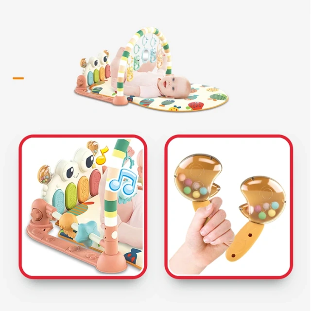 Baby play mat with piano toy set baby gym toy set with music toys educational