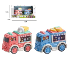 2PCS plastic pull back touring cars toy set mini cartoon cars for children