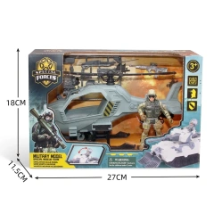 Plastic helicopter toys army soldier action figure toy set educational military toy set