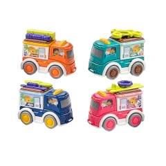 2PCS plastic pull back touring cars toy set mini cartoon cars for children