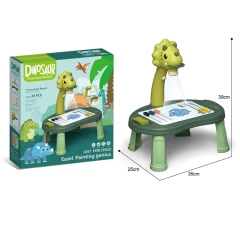 Kids learning game dinosaur projection drawing board table toy educational writing board play set