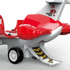 airplane toy with alloy fire vehicle toy set DIY storage airplane toy set