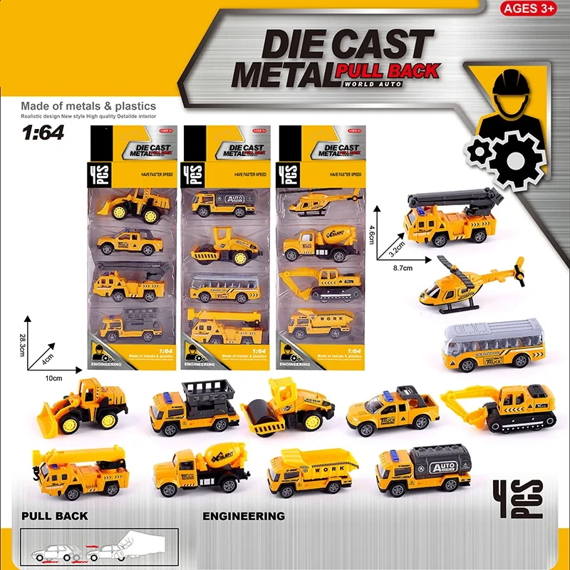 4pcs die cast military vehicle toy set 12 style cars assorted metal military toy car educational alloy car for children