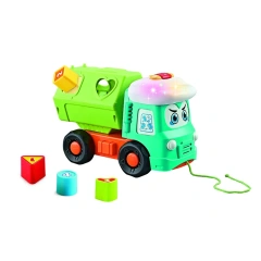 Baby cartoon garbage truck with light and music educational toys for children