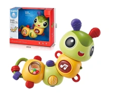 Cartoon caterpillar toys educational toddles musical toy with light and sound baby toys for children