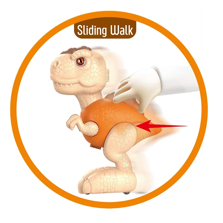 51PCS Kids DIY plastic dinosaur kitchen toy set sliding tyrannosaurs toy set educational toys for children
