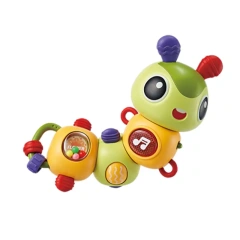 Cartoon caterpillar toys educational toddles musical toy with light and sound baby toys for children