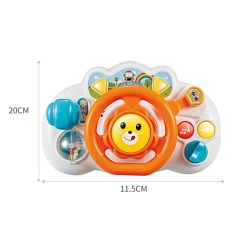 New design plastic electric simulation steering wheel toy baby kids music learning infant toys