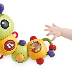 Cartoon caterpillar toys educational toddles musical toy with light and sound baby toys for children