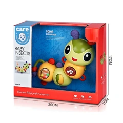 Cartoon caterpillar toys educational toddles musical toy with light and sound baby toys for children