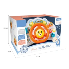 New design plastic electric simulation steering wheel toy baby kids music learning infant toys