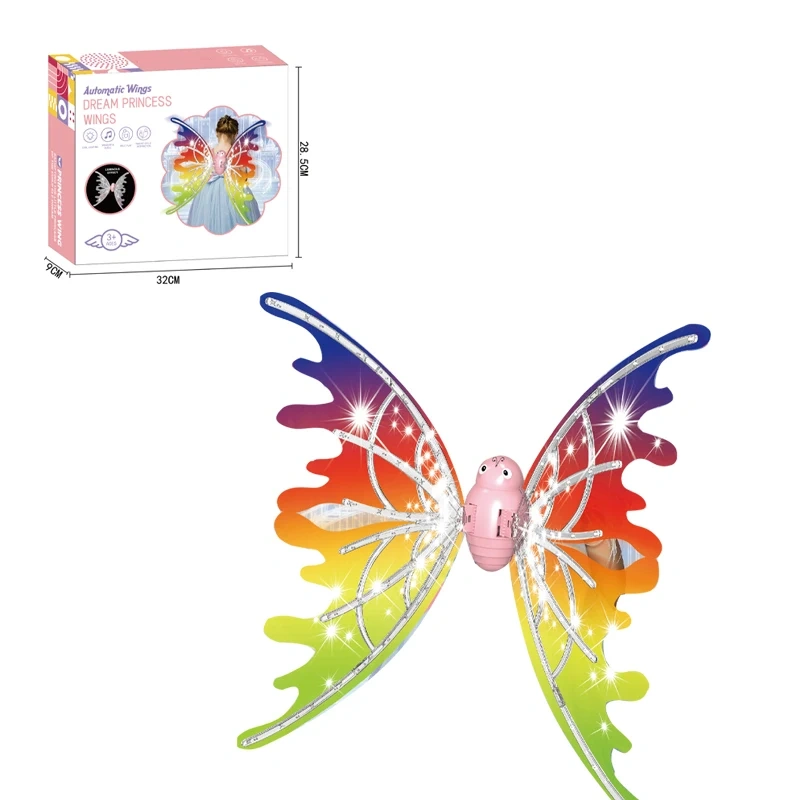 Musical butterfly toy set DIY plastic butterfly with wing and sound kids gift toy