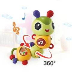Cartoon caterpillar toys educational toddles musical toy with light and sound baby toys for children