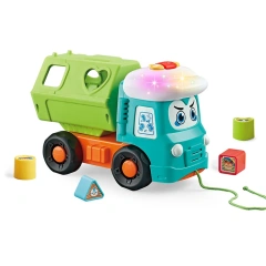 Baby cartoon garbage truck with light and music educational toys for children