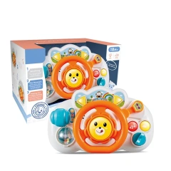New design plastic electric simulation steering wheel toy baby kids music learning infant toys