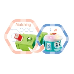 Baby cartoon garbage truck with light and music educational toys for children