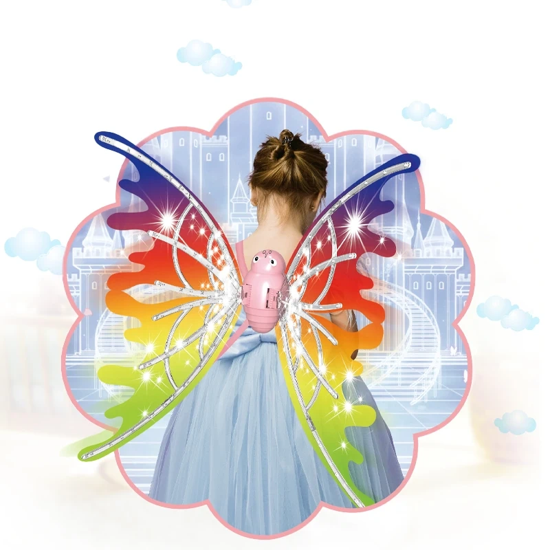 Musical butterfly toy set DIY plastic butterfly with wing and sound kids gift toy