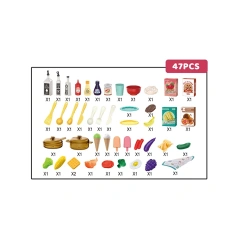 47pcs 82cm big kitchen toy set plastic  spraying kitchen toy with light and sound educational kitchen toys for children