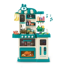 47pcs 82cm big kitchen toy set plastic  spraying kitchen toy with light and sound educational kitchen toys for children