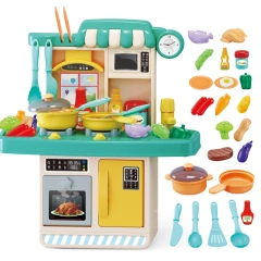 Kitchen Play set 23Pcs role play  Kitchen Set  Kitchen Toys educational play house toy with Lights and Sounds toys for children