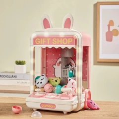 Multiple function kids doll claw machine toy plastic play house toys educational doll claw machine toys for children