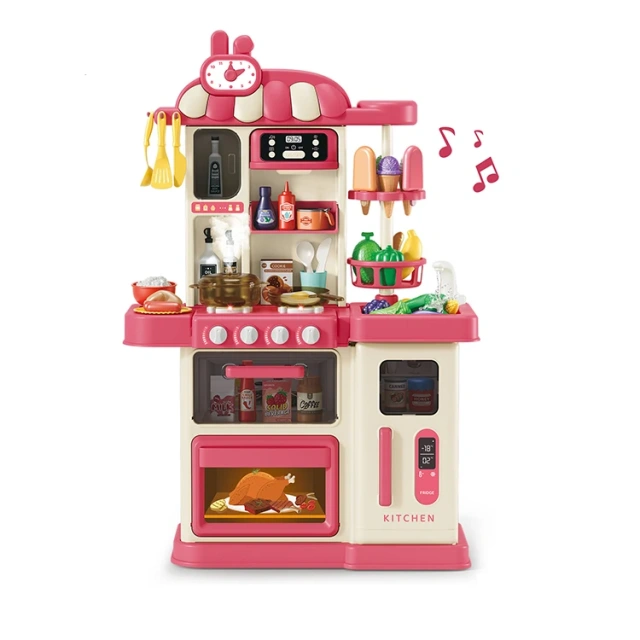 47pcs 82cm big kitchen toy set plastic  spraying kitchen toy with light and sound educational kitchen toys for children