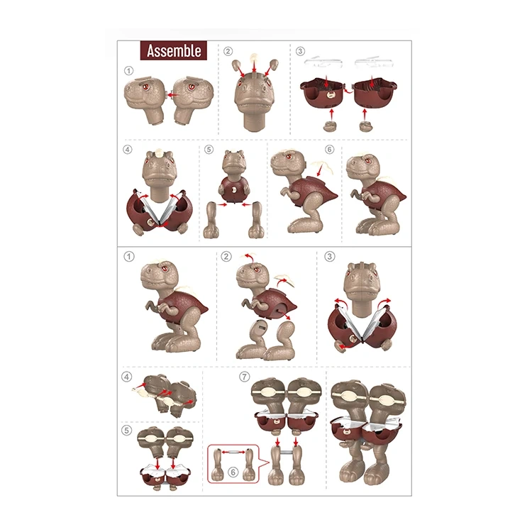 46pcs plastic dinosaur toy set sliding tyrannosaurs dinosaur toy set educational toys for children