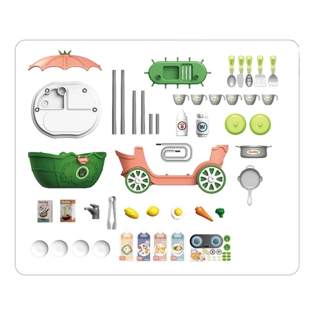 4 in 1 DIY supermarket shopping cart toys educational supermarket toys for children