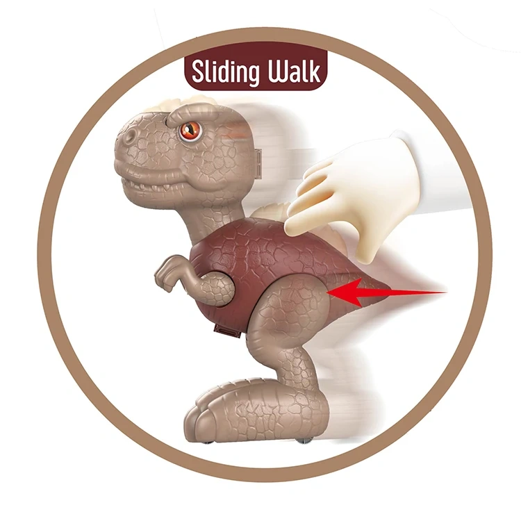 46pcs plastic dinosaur toy set sliding tyrannosaurs dinosaur toy set educational toys for children