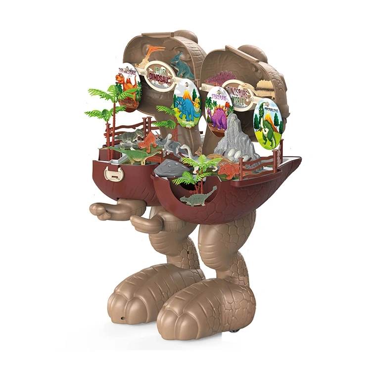 46pcs plastic dinosaur toy set sliding tyrannosaurs dinosaur toy set educational toys for children