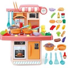 Kitchen Play set 23Pcs role play  Kitchen Set  Kitchen Toys educational play house toy with Lights and Sounds toys for children