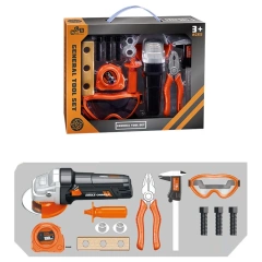 Hot Educational Simulation Electric Angle Grinder DIY Tool Toys Set for Preschool Kids Pretend Play
