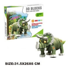 200pcs Good quality DIY educational EVA toy 3d dinosaur building blocks toys for children