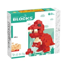 MB-Toys 104-Piece T-Rex STEM Building Blocks - Educational Dinosaur Toys