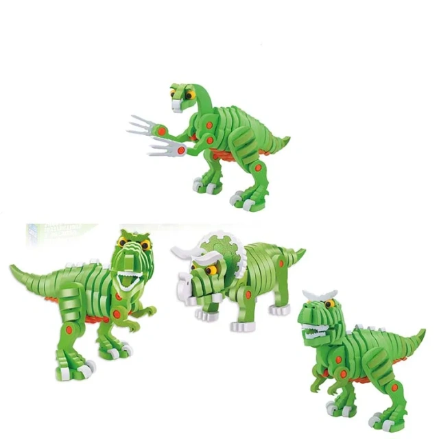 200pcs Good quality DIY educational EVA toy 3d dinosaur building blocks toys for children
