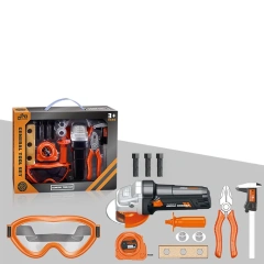 Hot Educational Simulation Electric Angle Grinder DIY Tool Toys Set for Preschool Kids Pretend Play