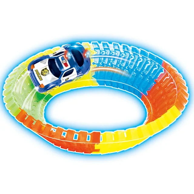 DIY assembly slot track toy set with car with light luminous track toy set wholesale track toy set
