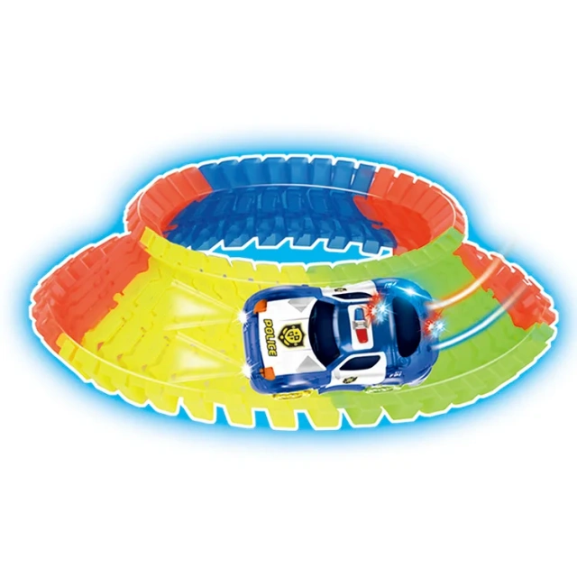 DIY assembly slot track toy set with car with light luminous track toy set wholesale track toy set