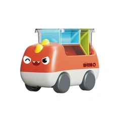 Cartoon dinosaur shape truck plastic block dinosaur truck toy educational building block toy car for kids