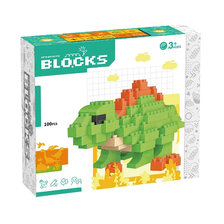 100PCS DIY Assembly stegosaurus Toy Hot Selling Kids Educational Toys Building Blocks Sets Toys