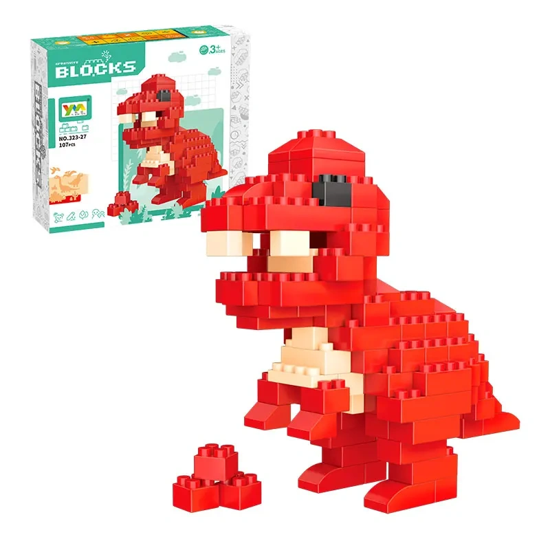 104PCS New Arrival Stem Toys Educational Tyrannosaur Building Blocks Kids Toys Educational Dinosaur Building Blocks