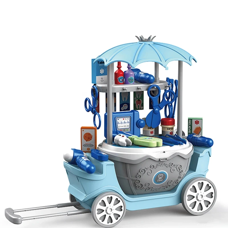 4 in 1 doctor toll cart trooley toys educational pretend play doctor kit toys for children