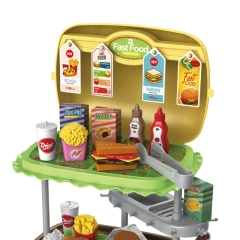 Wholesale pretend play fast food kitchen restaurant toys burger toys set