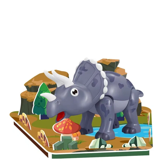 DIY assembly dinosaur toy plastic magnetic dinosaur toys educational dinosaur world toy set for kids